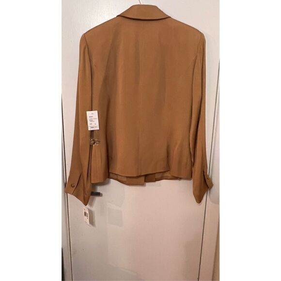DUE PER DUE BROWN SILK JACKET WOMENS SIZE 10 NEW WITH TAGS - Picture 6 of 10